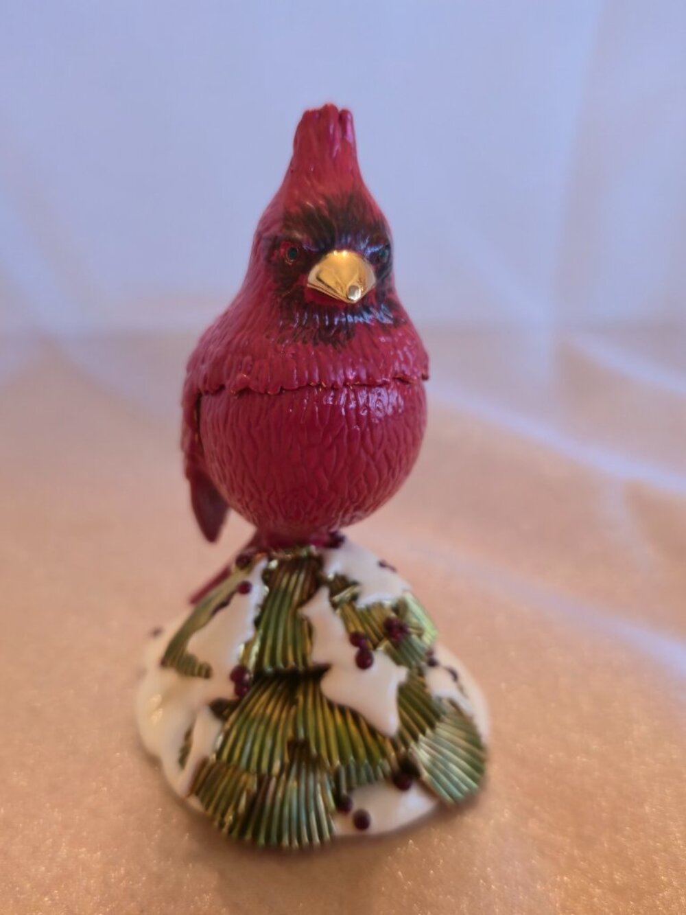 Joan Rivers Flights Of Fantasy Christmas Cardinal Keepsake Trinket Box
